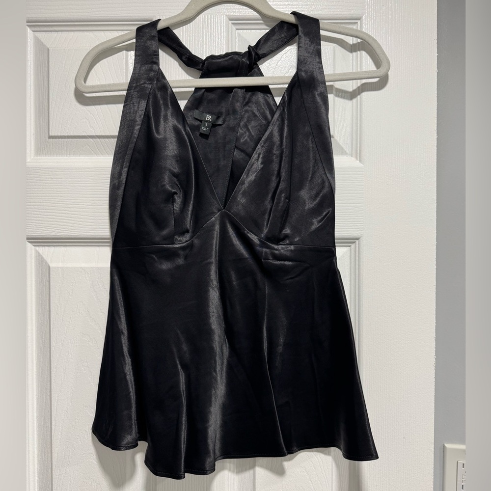 Banana Republic Shimmering Black Halter Top